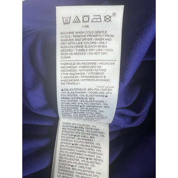 Athleta Womens Brooklyn Lined Pants Purple Ribbed Waist Size 6/T - Picture 14 of 16